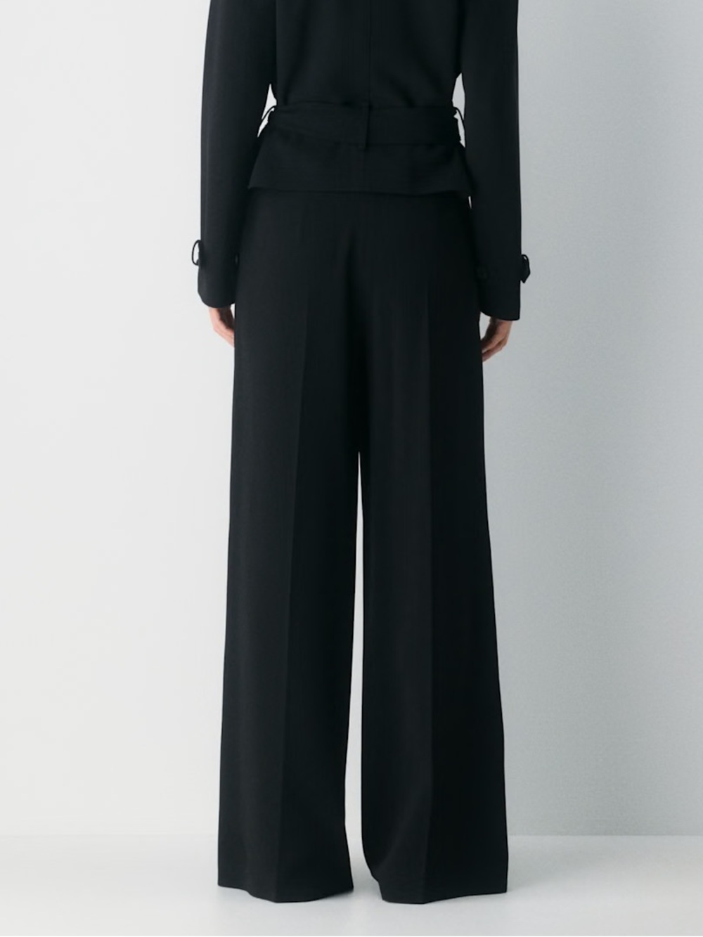 Babaton Aritzia Brown Leeway Pant Sway Crepe Wide Leg Ponte Trouser Pants 4 Four - Picture 3 of 12